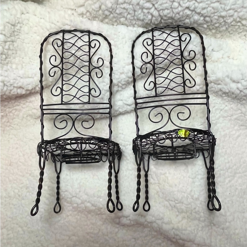 New -Set Of 2 Metal Candle Holders - Picture 2 of 5